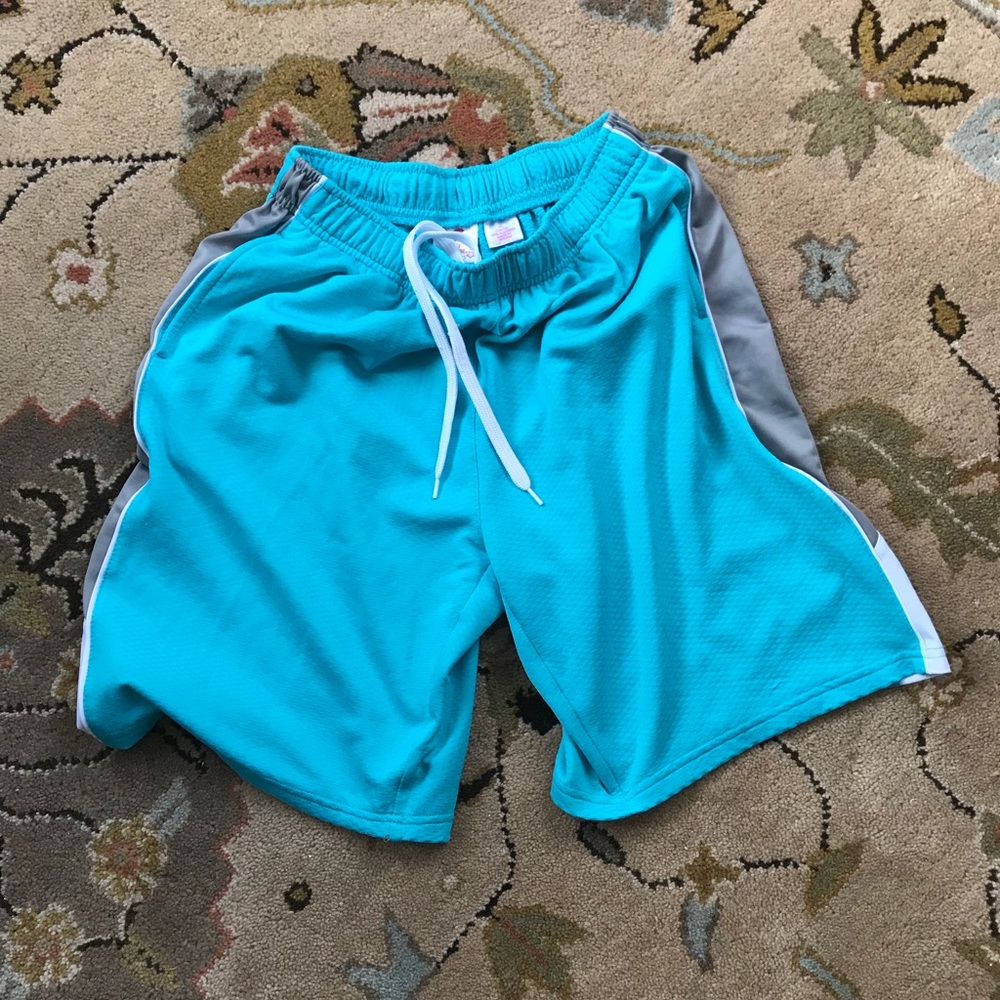Girls light blue basketball shorts